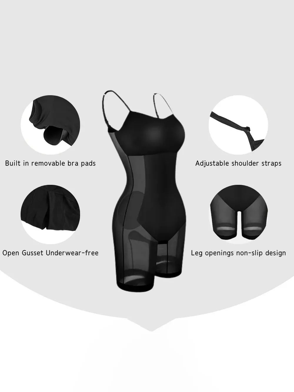 Model wearing a black shapewear dress from Mimi Bella